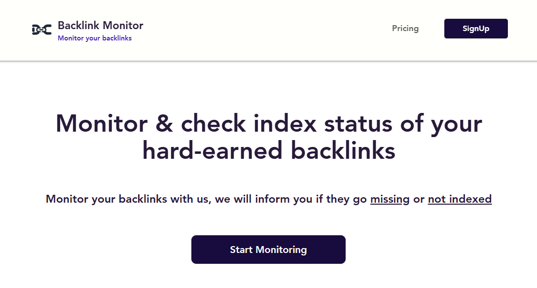 Monitor Backlinks